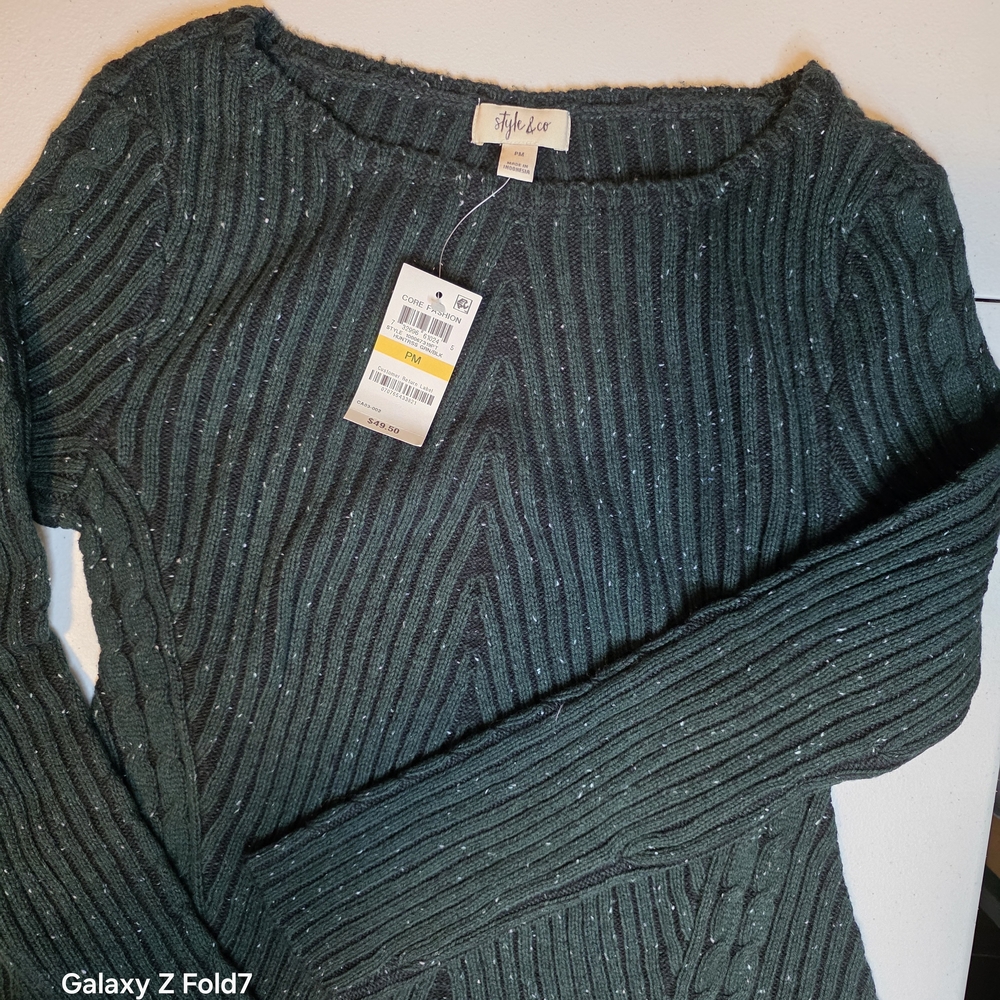 Style & Co. Women's Dark Teal Sweater